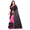 Women's Lycra Blend Saree with Blouse (Pink, 5-6 Mtrs) Women's Lycra Blend Saree with Blouse (Pink, 5-6 Mtrs)