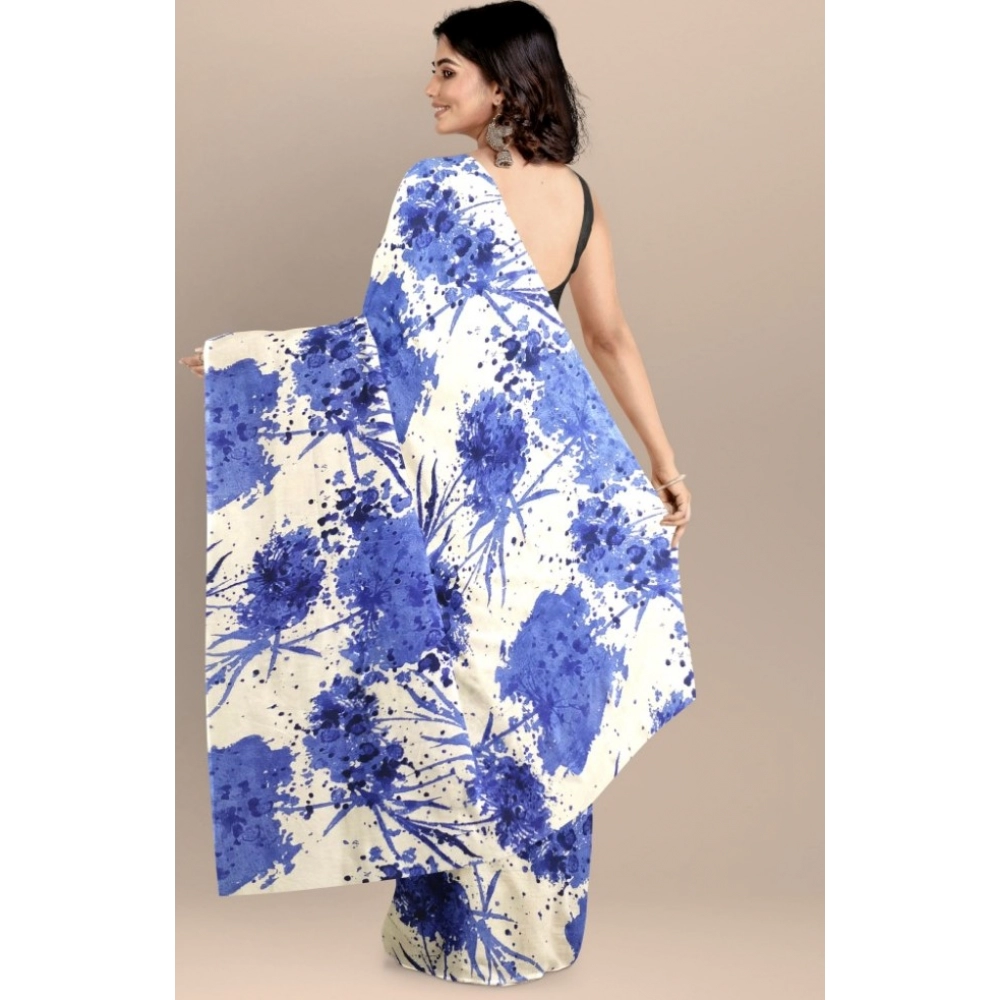 Women's Joya Silk Saree with Blouse (Blue, 5-6 Mtrs) Women's Joya Silk Saree with Blouse (Blue, 5-6 Mtrs)