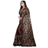 Women's Lycra Blend Saree with Blouse (Coffee, 5-6 Mtrs) Women's Lycra Blend Saree with Blouse (Coffee, 5-6 Mtrs)