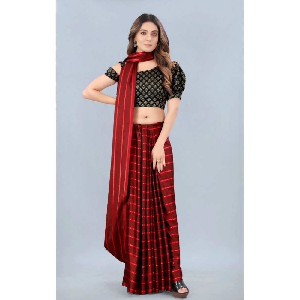 Women's Satin Silk Saree with Blouse (Red, 5-6 Mtrs) Women's Satin Silk Saree with Blouse (Red, 5-6 Mtrs)