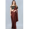 Women's Satin Silk Saree with Blouse (Orange, 5-6 Mtrs) Women's Satin Silk Saree with Blouse (Orange, 5-6 Mtrs)