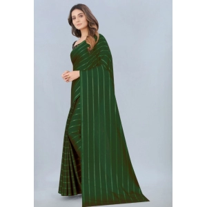 Generic Women's Satin Silk Saree with Blouse (Green, 5-6 Mtrs)