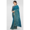 Women's Vichitra Saree with Blouse (Rama, 5-6 Mtrs) Women's Vichitra Saree with Blouse (Rama, 5-6 Mtrs)