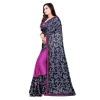 Women's Lycra Blend Saree with Blouse (Purple, 5-6 Mtrs) Women's Lycra Blend Saree with Blouse (Purple, 5-6 Mtrs)
