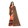 Women's Lycra Blend Saree with Blouse (Orange, 5-6 Mtrs) Women's Lycra Blend Saree with Blouse (Orange, 5-6 Mtrs)