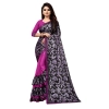 Women's Lycra Blend Saree with Blouse (Purple, 5-6 Mtrs) Women's Lycra Blend Saree with Blouse (Purple, 5-6 Mtrs)