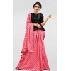 Women's Vichitra Saree with Blouse (Gajari, 5-6 Mtrs)