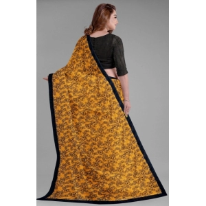 Generic Women's Super Line Saree with Blouse (Orange, 5-6 Mtrs)