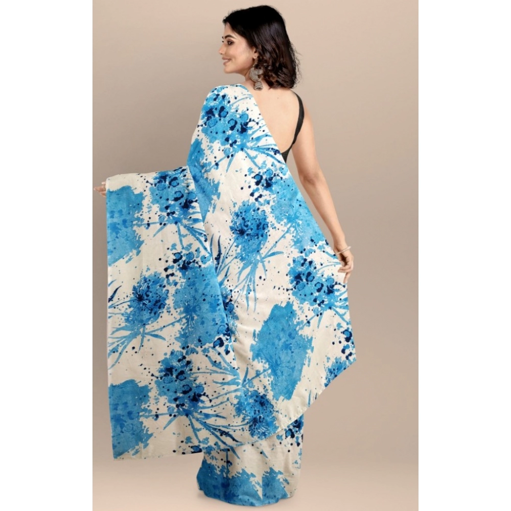 Women's Joya Silk Saree with Blouse (Sky, 5-6 Mtrs) Women's Joya Silk Saree with Blouse (Sky, 5-6 Mtrs)