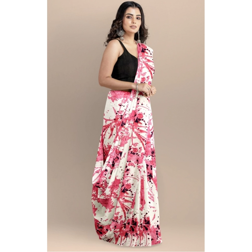 Women's Joya Silk Saree with Blouse (Pink, 5-6 Mtrs) Women's Joya Silk Saree with Blouse (Pink, 5-6 Mtrs)