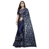 Women's Lycra Blend Saree with Blouse (Blue, 5-6 Mtrs) Women's Lycra Blend Saree with Blouse (Blue, 5-6 Mtrs)