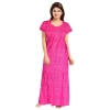 Women's Cotton Printed Maxi Nighty (Pink) Women's Cotton Printed Maxi Nighty (Pink)