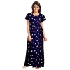 Women's Cotton Printed Maxi Nighty (Purple) Women's Cotton Printed Maxi Nighty (Purple)