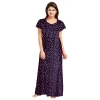 Dropship Women's Cotton Printed Maxi Nighty (Purple)