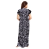 Dropship Women's Cotton Printed Maxi Nighty (Grey)