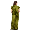 Dropship Women's Cotton Printed Maxi Nighty (Green)