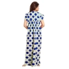Dropship Women's Cotton Printed Maxi Nighty (Off White)