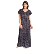 Dropship Women's Cotton Printed Maxi Nighty (Grey)