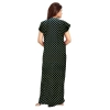 Dropship Women's Cotton Printed Maxi Nighty (Green)