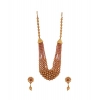 Dropship Women's Ethnic Five Layer Brass Mala With Crystal For Women And Girls (Red, Free Size)