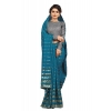 Women's Vichitra Saree with Blouse (Rama, 5-6 Mtrs) Women's Vichitra Saree with Blouse (Rama, 5-6 Mtrs)