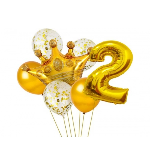 2Nd Birthday Decoration Items For Boys Or Girls (Golden)