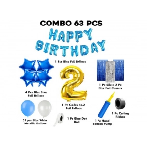 Generic 2Nd Birthday Decoration Items For Boys (Multicolor)