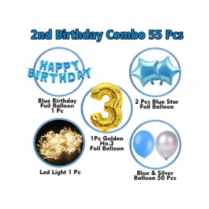 Generic 3Rd Birthday Decoration Items For Boys With Fairy Lights (Multicolor)