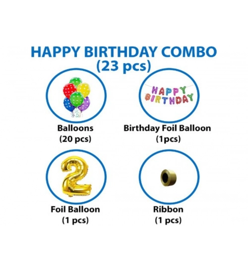 2Nd Birthday Decoration Items For Boys Or Girls (Multicolor)