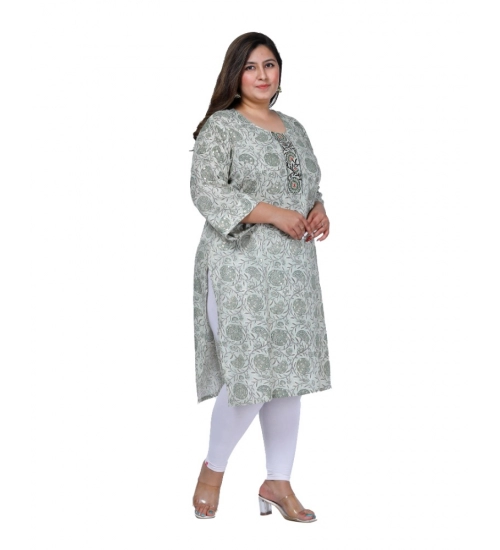 Women's Office wear Golden Foil Capsule Straight Kurti (Green) Women's Office wear Golden Foil Capsule Straight Kurti (Green)