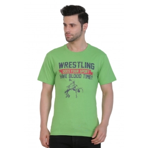 Generic Men's Cotton Jersey Round Neck Printed Tshirt (Pale Green)