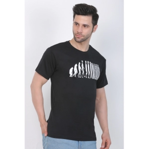 Generic Men's Cotton Jersey Round Neck Printed Tshirt (Black)