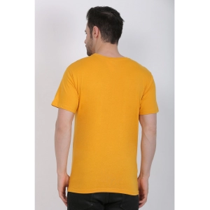 Generic Men's Cotton Jersey Round Neck Printed Tshirt (Mustard Yellow)