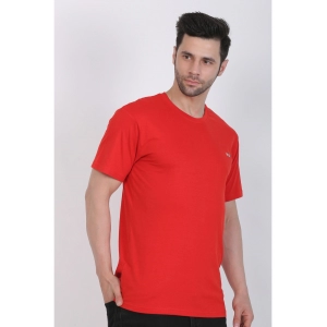 Generic Men's Cotton Jersey Round Neck Plain Tshirt (Red)