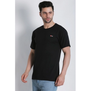 Generic Men's Cotton Jersey Round Neck Plain Tshirt (Black)