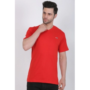Generic Men's Cotton Jersey V Neck Plain Tshirt (Red)