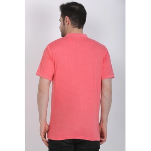 Generic Men's Poly Viscose Polo Plain Tshirt (Red Melange)