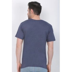 Generic Men's Cotton Jersey Round Neck Plain Tshirt (Blue Melange)