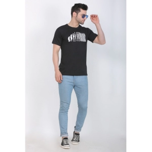 Generic Men's Cotton Jersey Round Neck Printed Tshirt (Black)