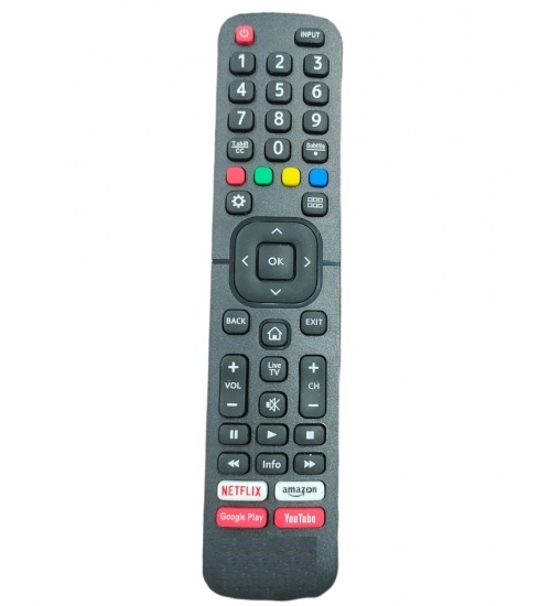 Remote with YouTube, Netflix and Prime Video (No Voice), Compatible with Vu Smart TV LCD/LED Remote (Exactly Same Remote will Only Work)