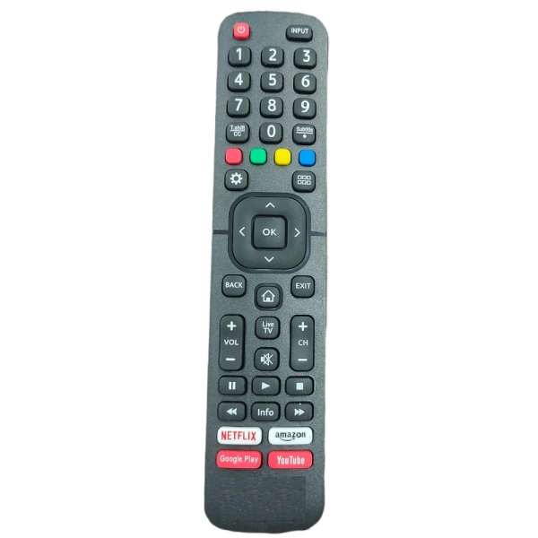 Dropship Remote with YouTube, Netflix and Prime Video (No Voice), Compatible with Vu Smart TV LCD/LED Remote (Exactly Same Remote will Only Work)