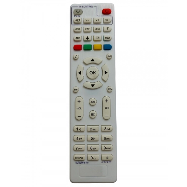 Dropship DTH Remote No. 940 (White) , Compatible for Videocon D2H Set Top Box Remote (Exactly Same Remote will Only Work)