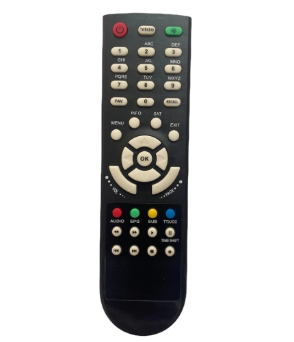 DTH Set Top Box Remote with Time and Shift Function, Compatible with DVB (Free Dish) Set Top Box Remote (Exactly Same Remote will Only Work)
