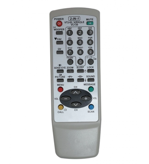 CRT TV Remote No. VT202, Compatible with Videocon CRT TV Remote Control (Exactly Same Remote will Only Work)