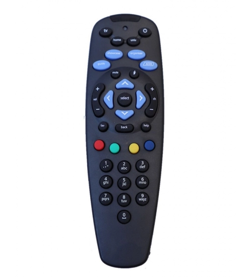 DTH Set Top Box Remote (Black) without Recording Feature, Compatible with Tata Sky SD/HD/HD+/4K DTH Set Top Box Remote Control (Pairing Required to Sync TV Functions)