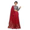 Women's Vichitra Saree with Blouse (Red, 5-6 Mtrs) Women's Vichitra Saree with Blouse (Red, 5-6 Mtrs)