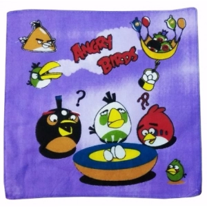 Generic Pack Of_8 Angry Bird Small Size Handkerchiefs (Color: Assorted)