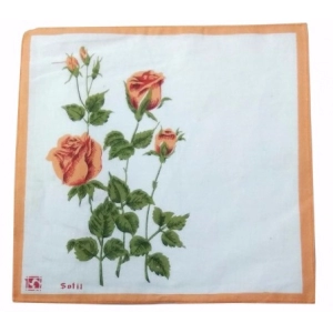 Generic Pack Of_12 Flower Fashion Small Size Handkerchiefs (Color: Assorted)