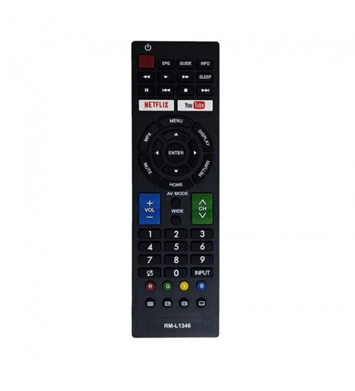Remote with Netflix and YouTube Function (No Voice), Compatible with Sharp Smart TV LCD/LED Remote Control (Exactly Same Remote will Only Work)