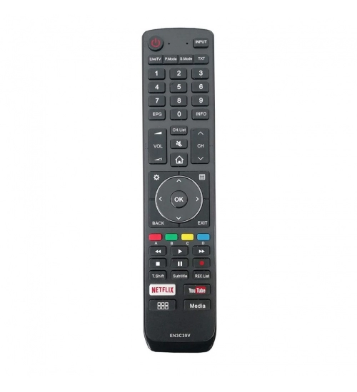 Remote No. EN3C39V (No Voice), Compatible with Vu Smart TV LCD/LED Remote Control (Exactly Same Remote will Only Work)